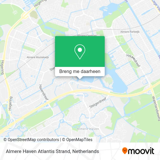 Almere Haven Atlantis Strand kaart
