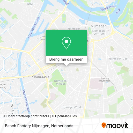 Beach Factory Nijmegen kaart