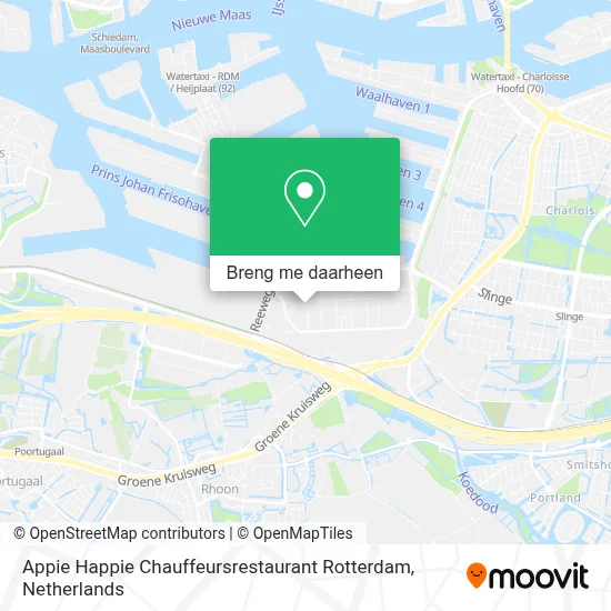 Appie Happie Chauffeursrestaurant Rotterdam kaart