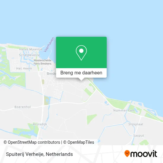 Spuiterij Verheije kaart