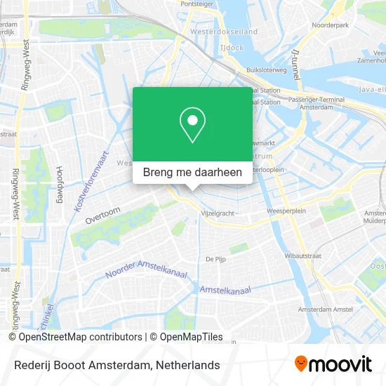 Rederij Booot Amsterdam kaart