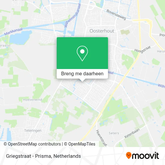 Griegstraat - Prisma kaart