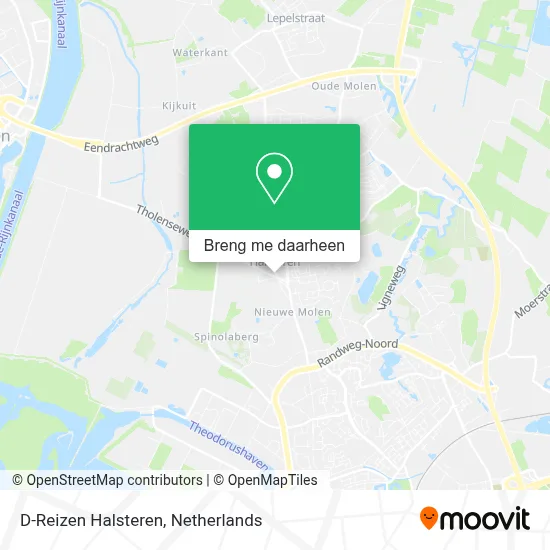 D-Reizen Halsteren kaart