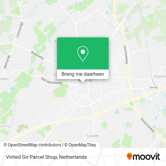 Vinted Go Parcel Shop kaart