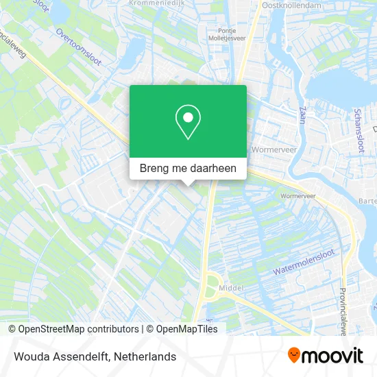 Wouda Assendelft kaart