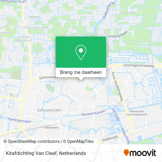 Kitafdichting Van Cleef kaart