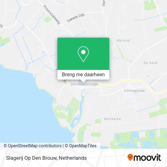 Slagerij Op Den Brouw kaart