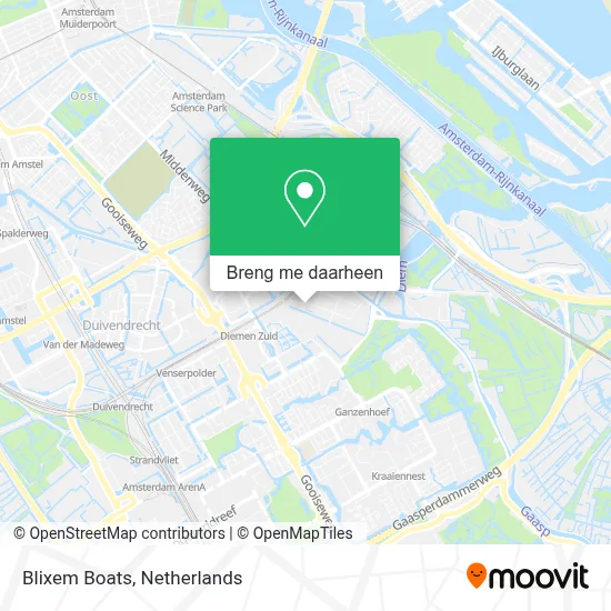 Blixem Boats kaart