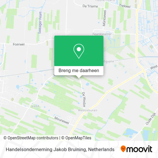 Handelsonderneming Jakob Bruining kaart
