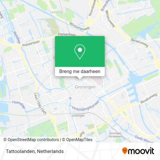 Tattoolanden kaart