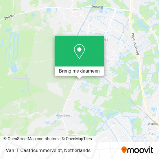 Van 'T Castricummerveldt kaart