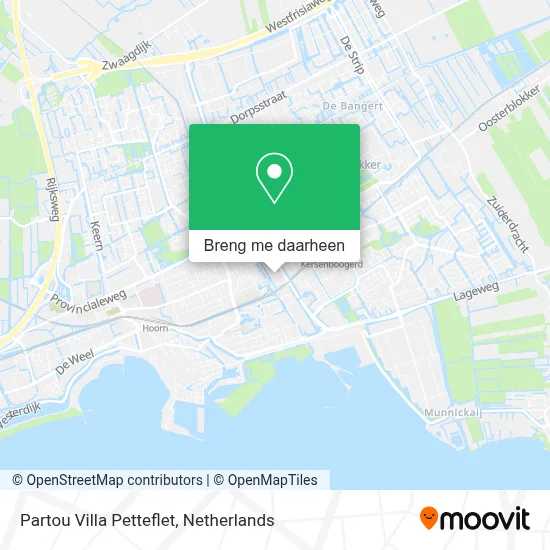 Partou Villa Petteflet kaart