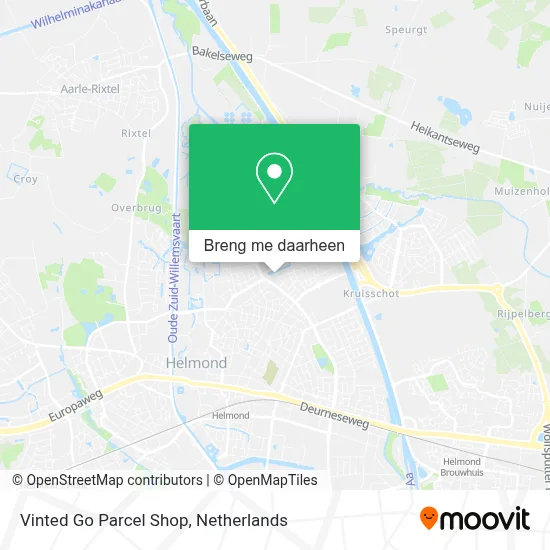Vinted Go Parcel Shop kaart