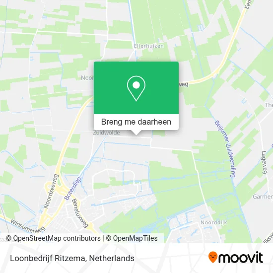 Loonbedrijf Ritzema kaart