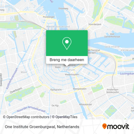 One Institute Groenburgwal kaart