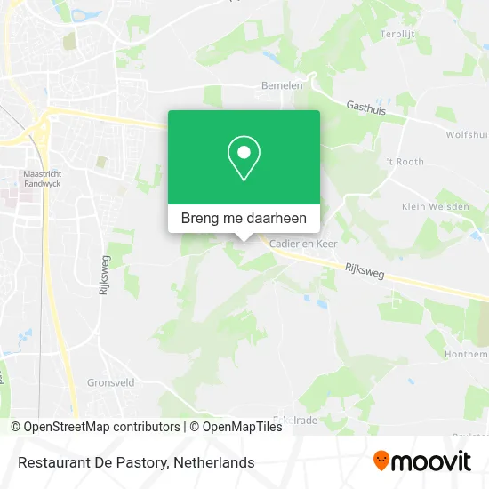 Restaurant De Pastory kaart