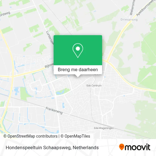 Hondenspeeltuin Schaapsweg kaart