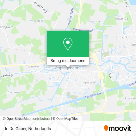 In De Gaper kaart