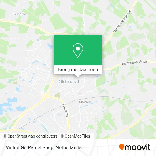 Vinted Go Parcel Shop kaart