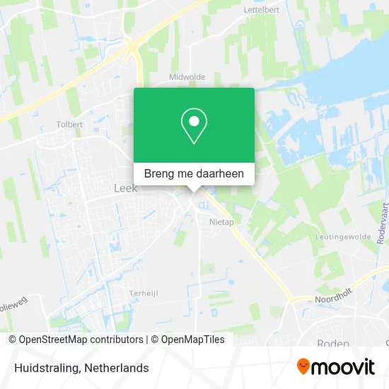 Huidstraling kaart