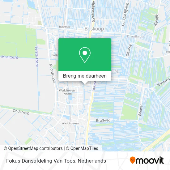 Fokus Dansafdeling Van Toos kaart