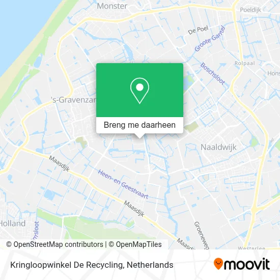 Kringloopwinkel De Recycling kaart