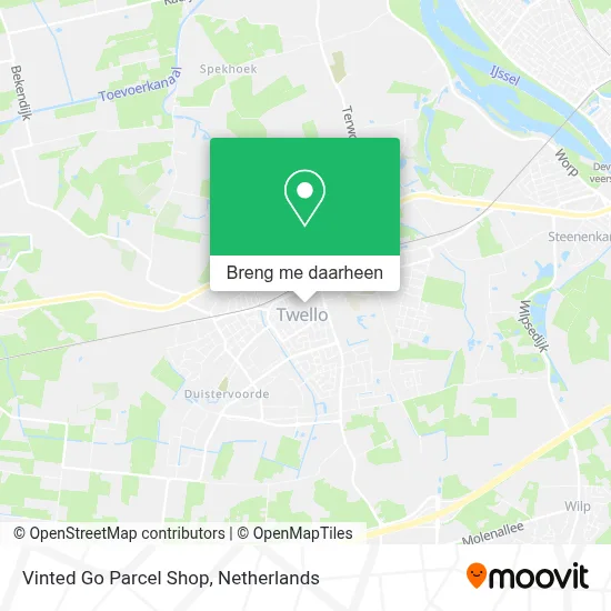 Vinted Go Parcel Shop kaart