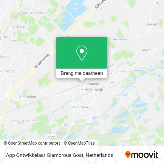 App Ontwikkelaar Glamorous Goat kaart