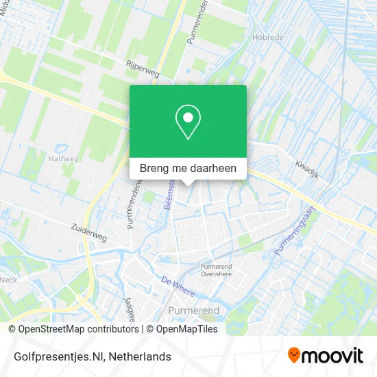 Golfpresentjes.Nl kaart