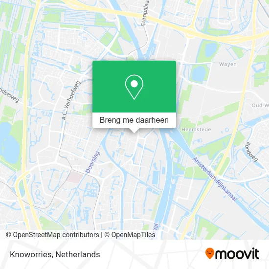 Knoworries kaart