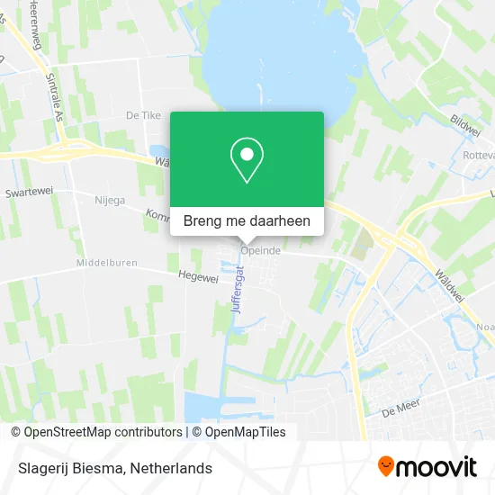Slagerij Biesma kaart