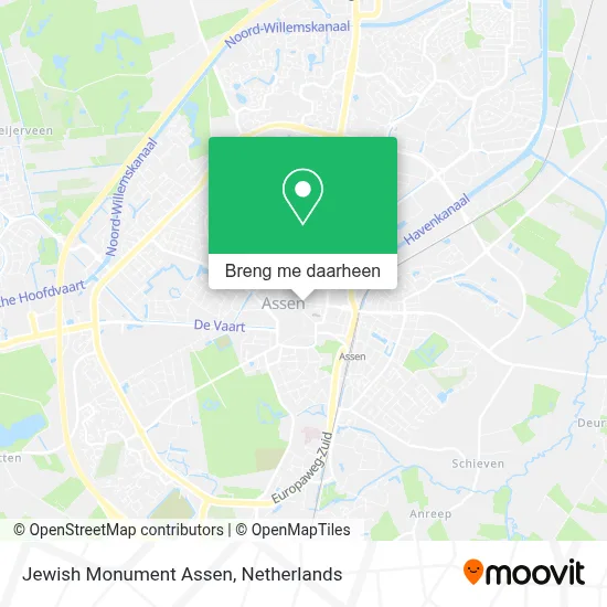 Jewish Monument Assen kaart