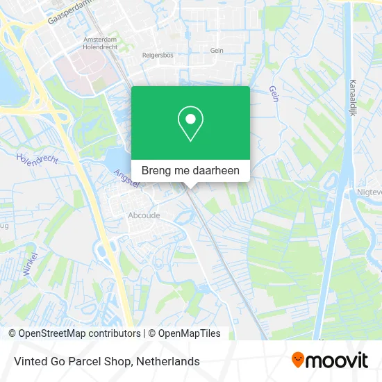 Vinted Go Parcel Shop kaart