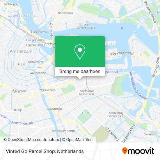 Vinted Go Parcel Shop kaart