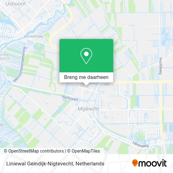 Liniewal Geindijk-Nigtevecht kaart