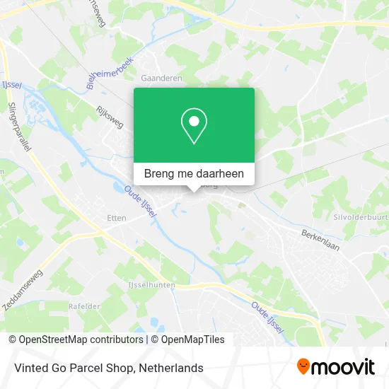 Vinted Go Parcel Shop kaart