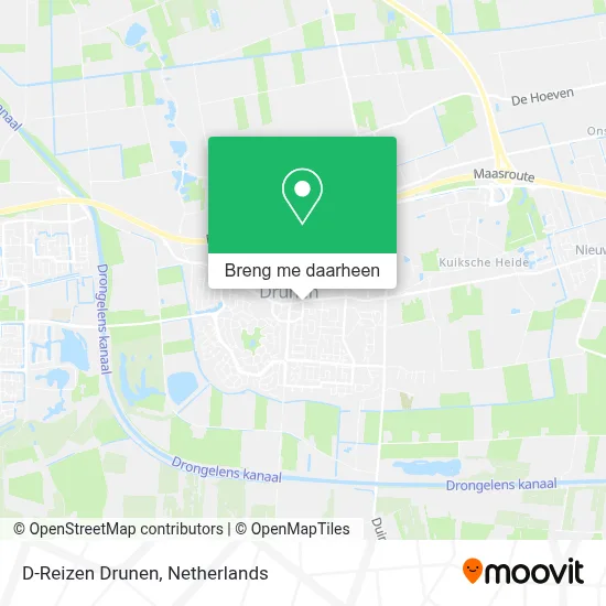 D-Reizen Drunen kaart