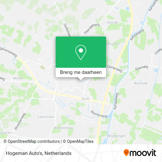 Hogeman Auto's kaart