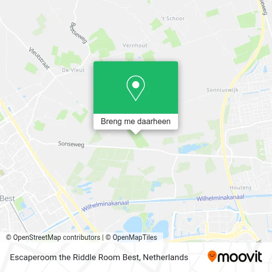 Escaperoom the Riddle Room Best kaart