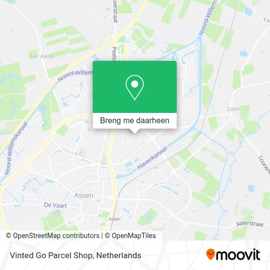 Vinted Go Parcel Shop kaart