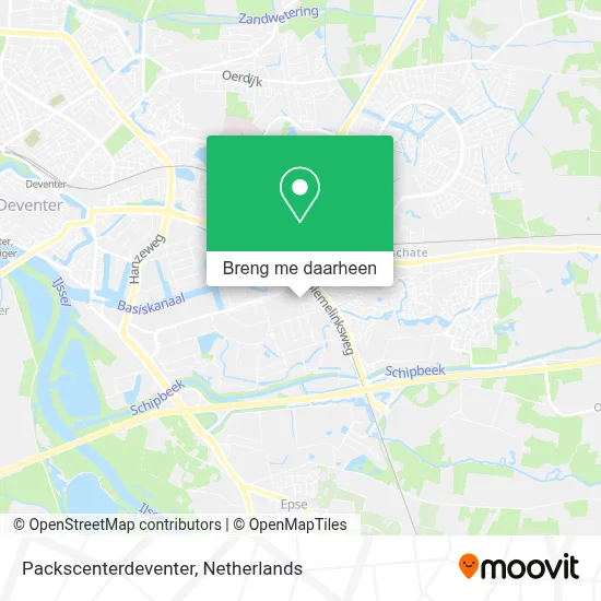 Packscenterdeventer kaart