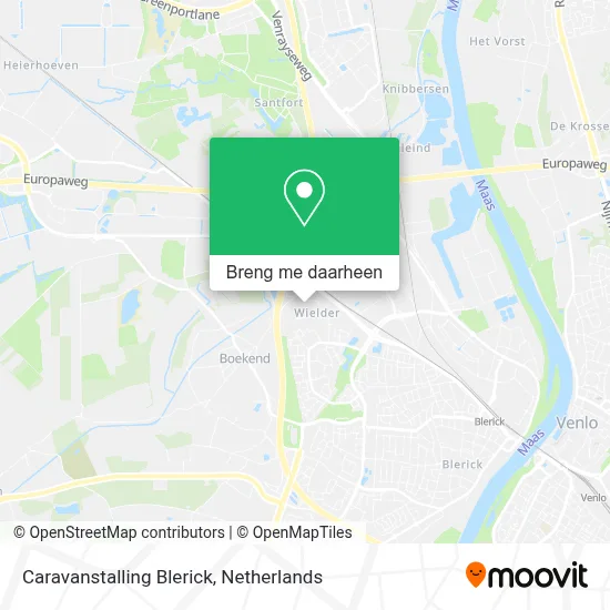 Caravanstalling Blerick kaart