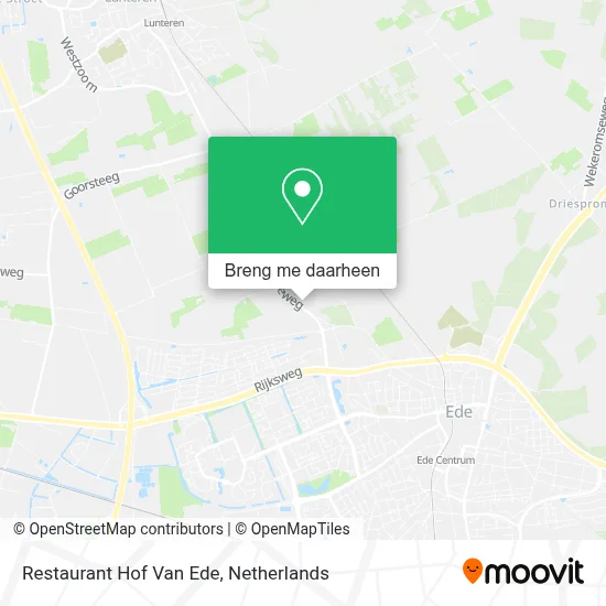 Restaurant Hof Van Ede kaart