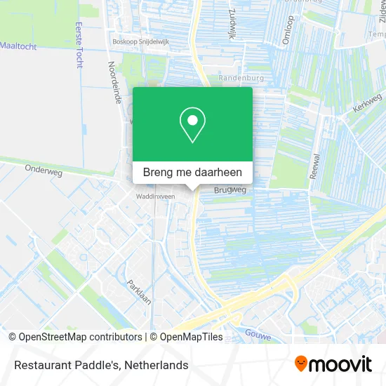 Restaurant Paddle's kaart
