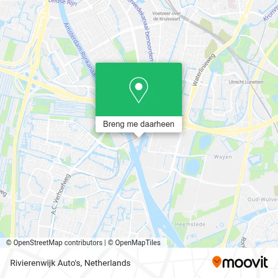 Rivierenwijk Auto's kaart