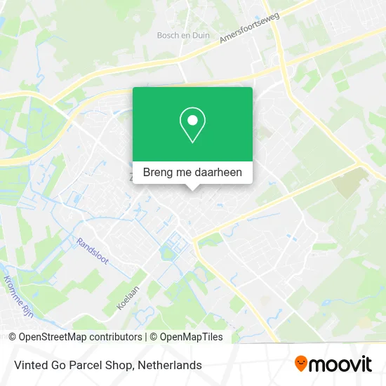 Vinted Go Parcel Shop kaart