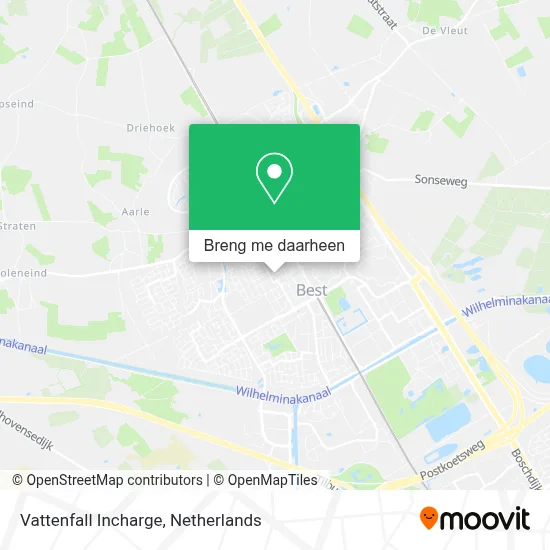 Vattenfall Incharge kaart