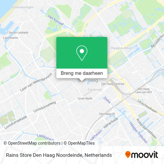 Rains Store Den Haag Noordeinde kaart
