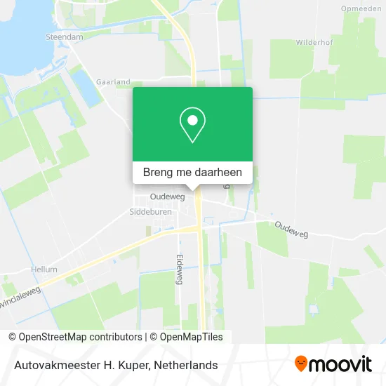 Autovakmeester H. Kuper kaart