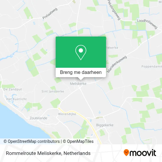 Rommelroute Meliskerke kaart